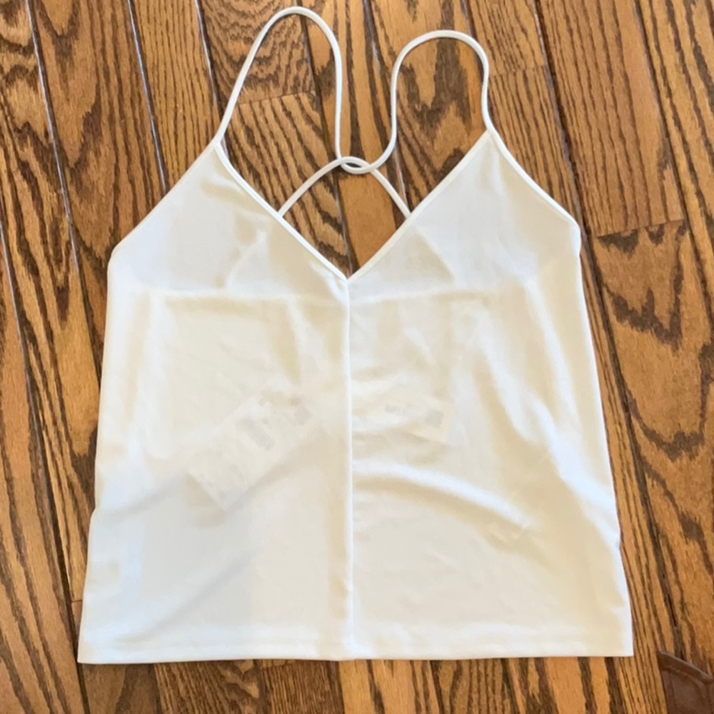 Elegant White Spaghetti Strap Top
